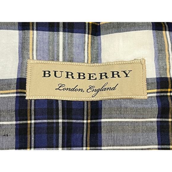 7-72 BURBERRY Men's Blazer Single Breasted Sheer Light-Weight Blue Size 52R/XL - Picture 6 of 13